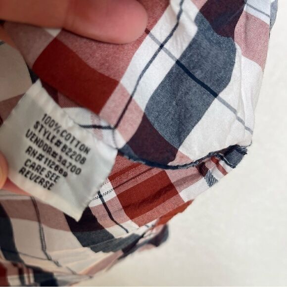 BUCKLE Athletic Fit Pearl Snap Front Plaid Long Sleeve Shirt L - Picture 5 of 8